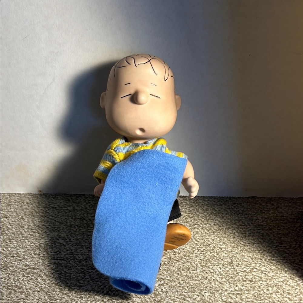 Gallery Yellow-Striped Shirt Doll with Blue Blanket